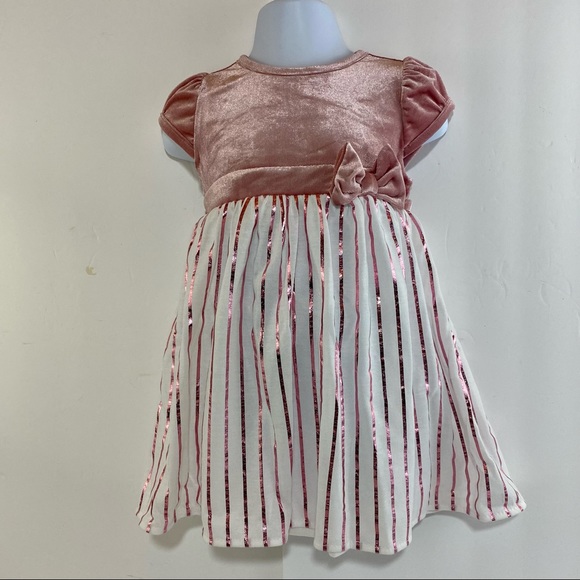 Toddler Girl Youngland Velvet Pleated Skirt Dress - Picture 4 of 16